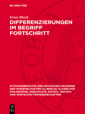 cover image of Differenzierungen im Begriff Fortschritt